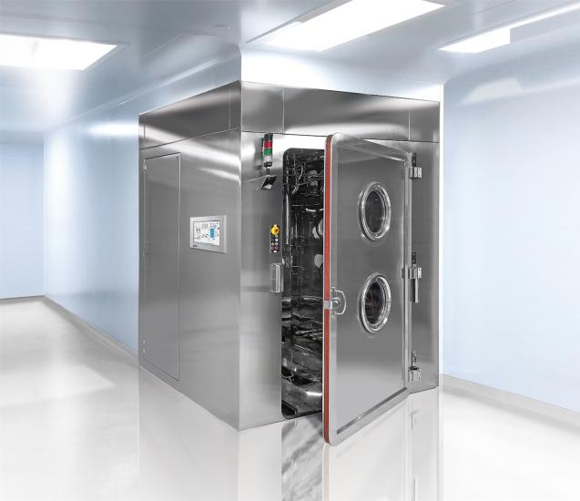 Bin washer - flush floor design 